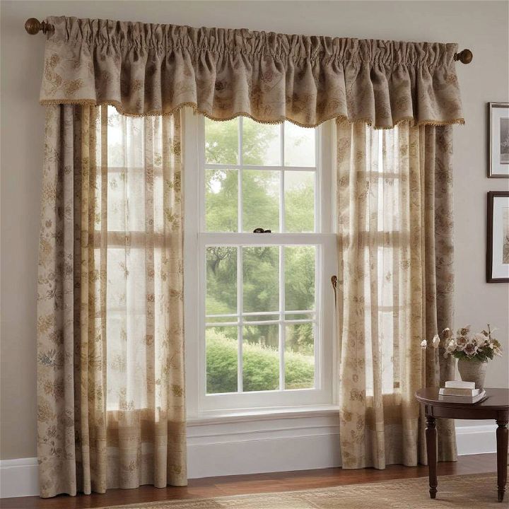 layered valances for living room