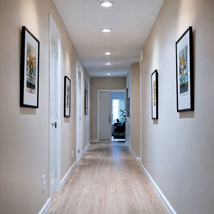 led recessed lighting for narrow hallway