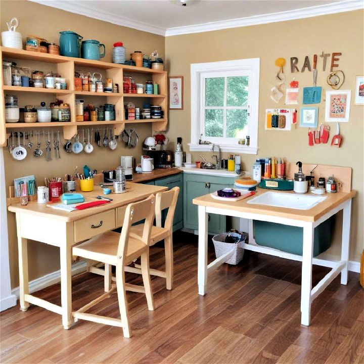 life skills area for homeschool room