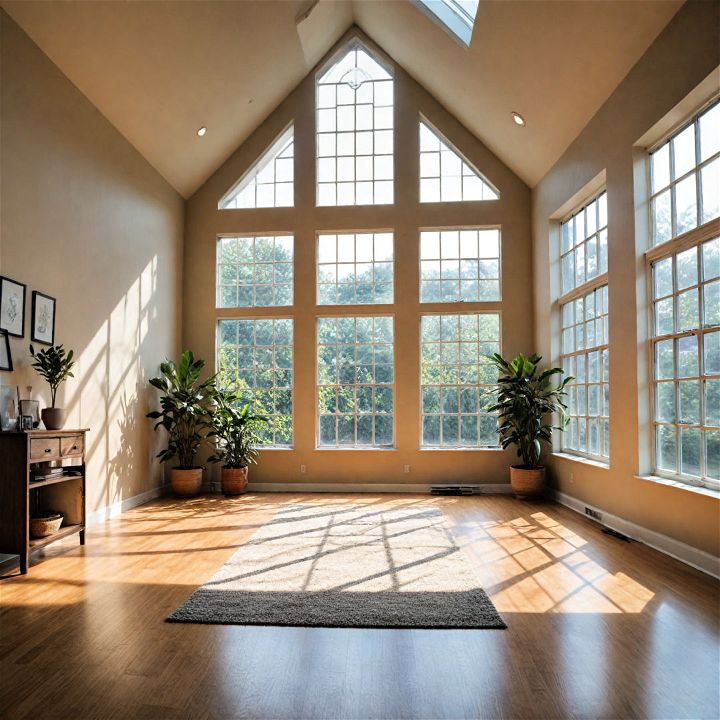 light filled loft with large windows