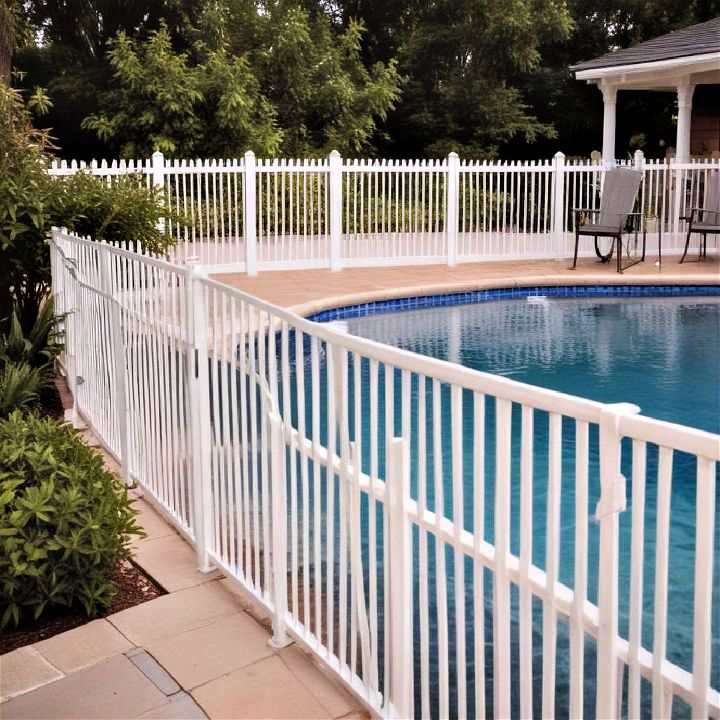 lightweight pvc pool fence