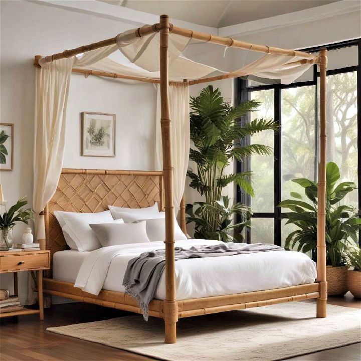 lightweight tropical canopy bed