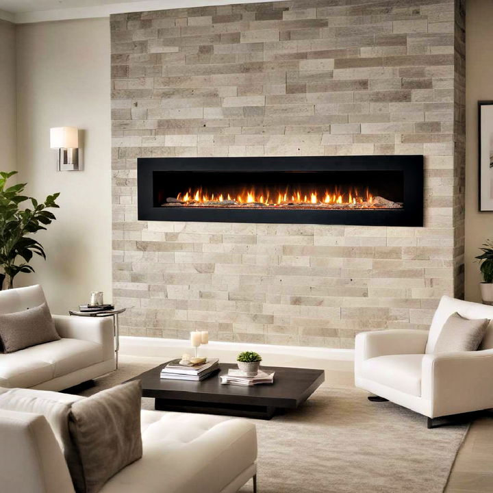 linear fireplace for a modern touch