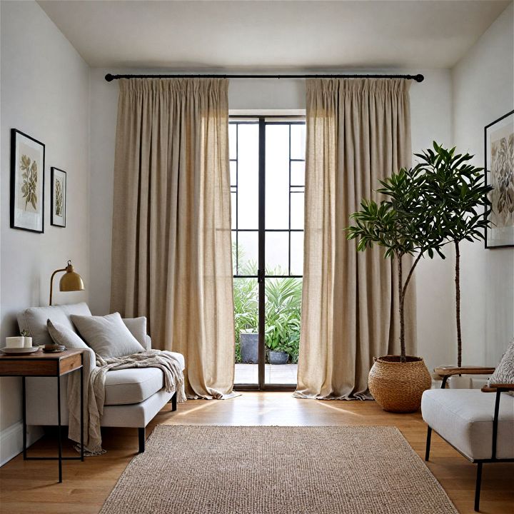 linen curtains for living room