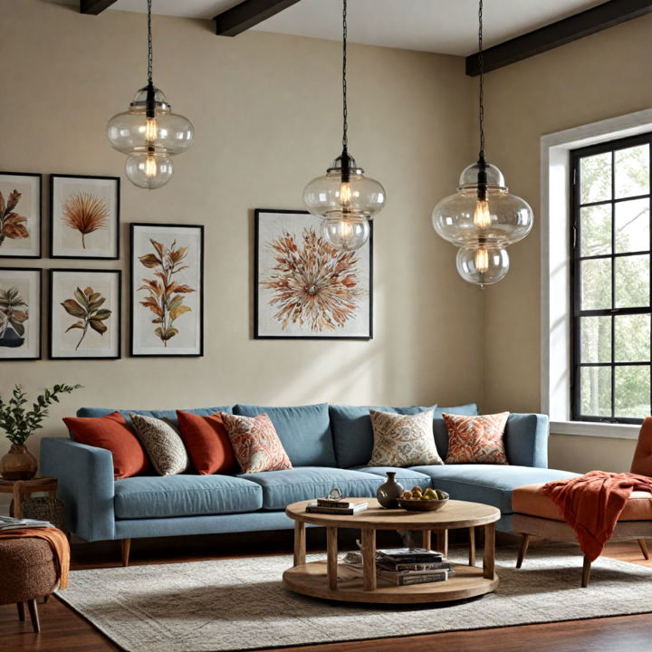 living room eclectic light fixtures