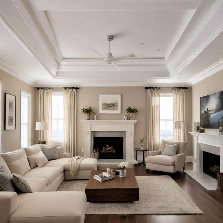 living room tray ceiling idea