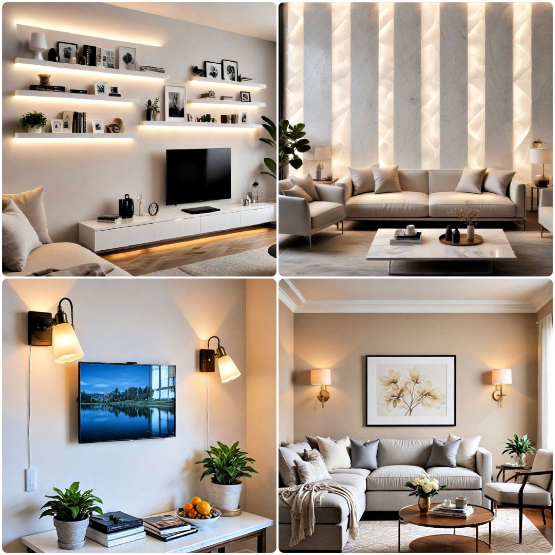 living room wall lighting ideas