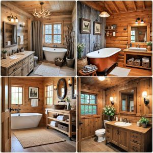 log cabin bathroom ideas