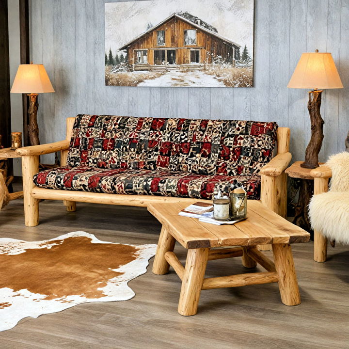 log furniture to create a classic look