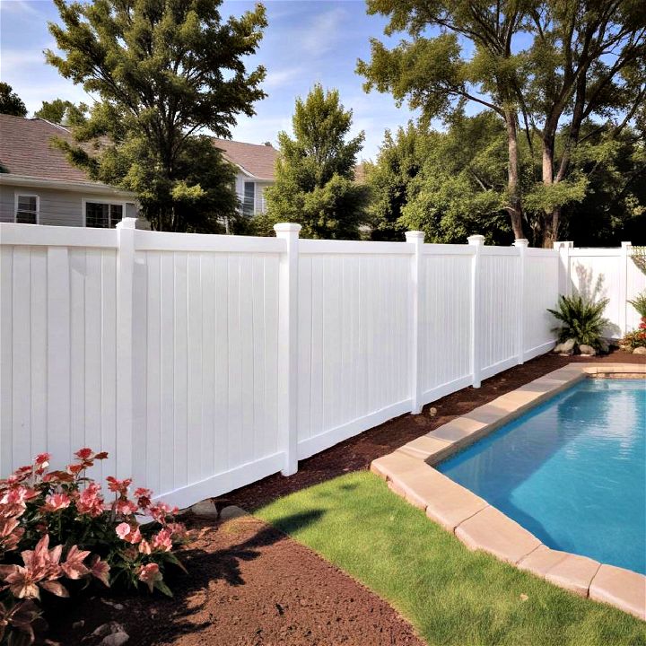 long lasting vinyl pool fence