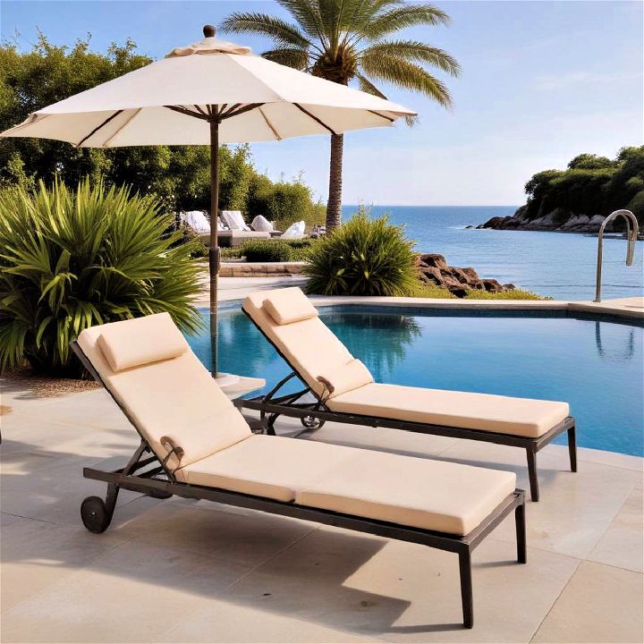 lounge chairs for poolside relaxation