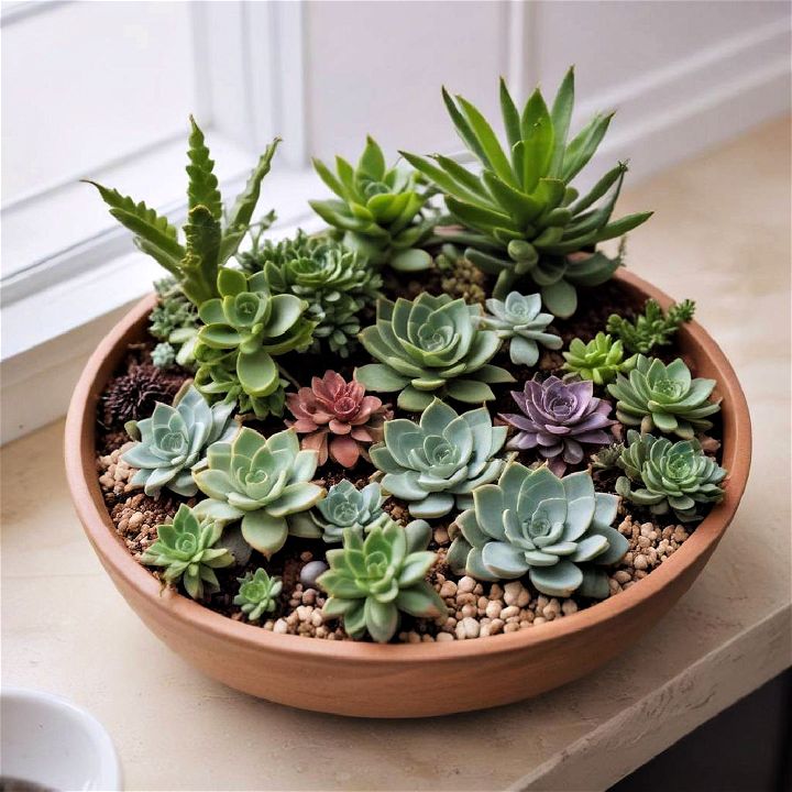 low maintenance mini succulent garden