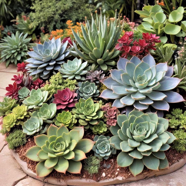 low maintenance succulents landscape