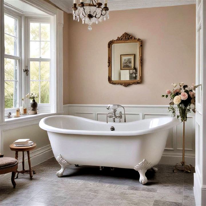 luxurious and elegant clawfoot bathtub