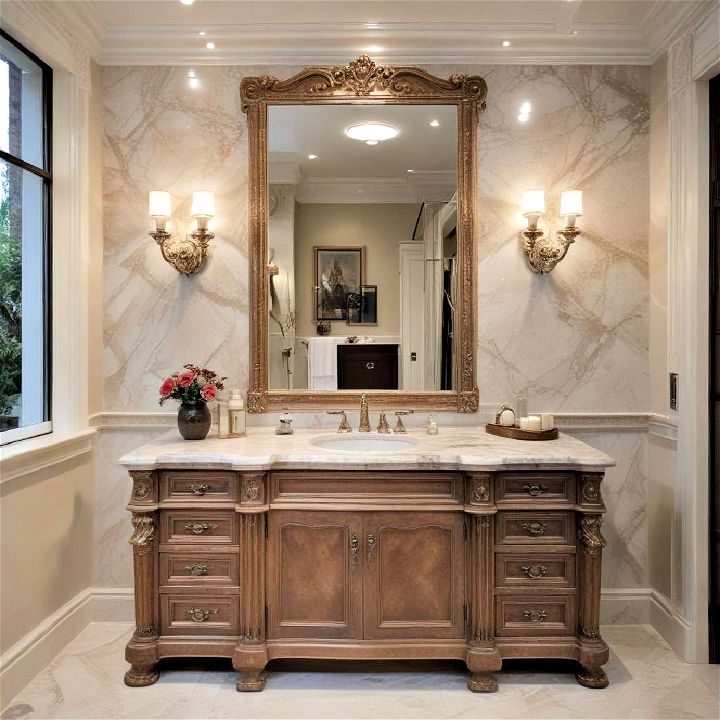 luxurious and majestic marble accents