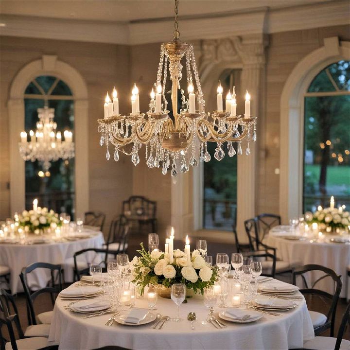 luxurious candlelit chandelier