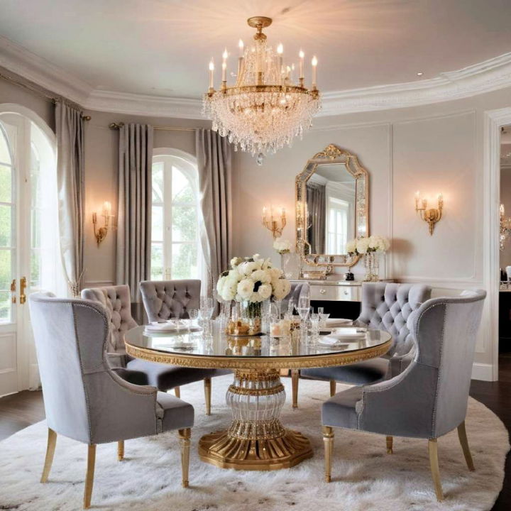 luxurious glam dining rooms