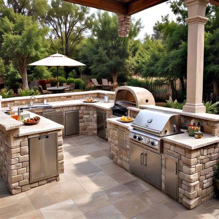 luxurious resort outdoor kitchen