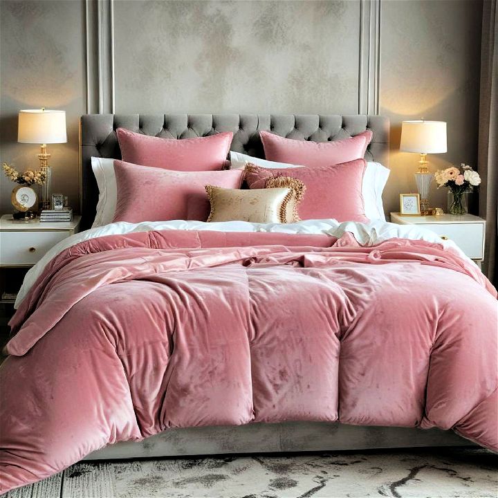 luxurious velvet bedding