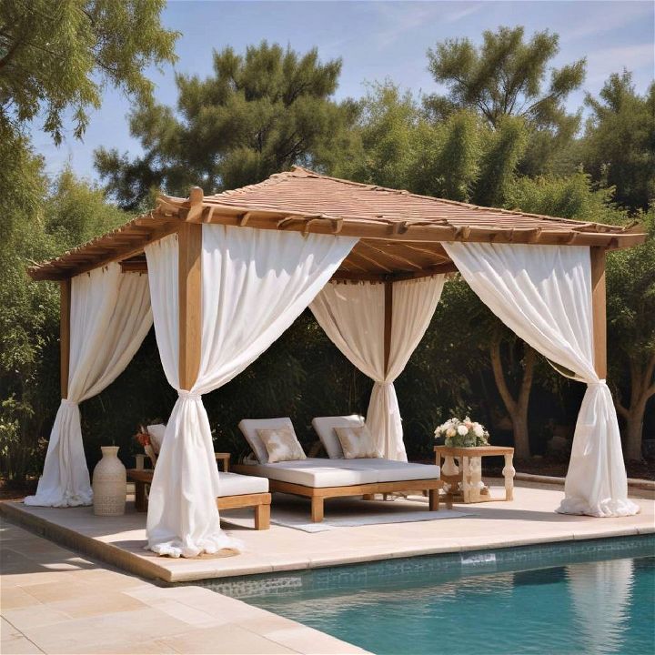 luxury and relaxation pool cabanas