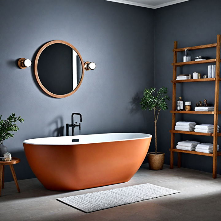 luxury and unique terracotta bathtub