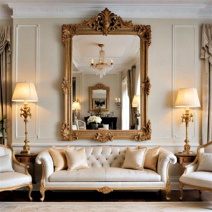 luxury gilded mirror
