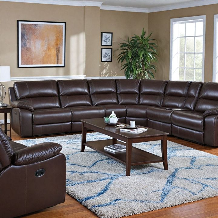 luxury reclining sectional for living room