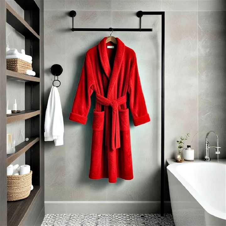 luxury red bathrobe