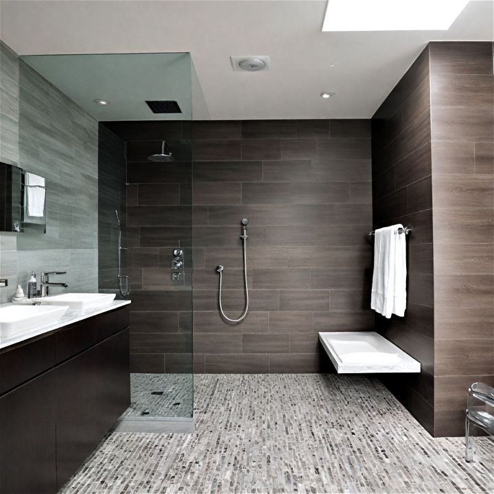 luxury shower system for man cave bathroom
