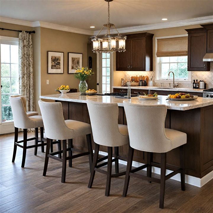 luxury upholstered seating for kitchen