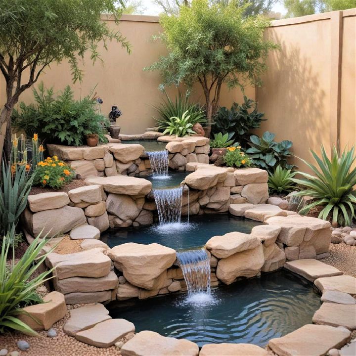 luxury water feature for backyard