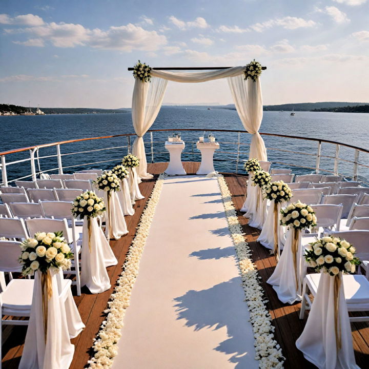 luxury yacht wedding ceremony