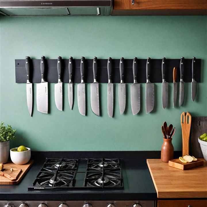 magnetic knife strips for industrial kitchen
