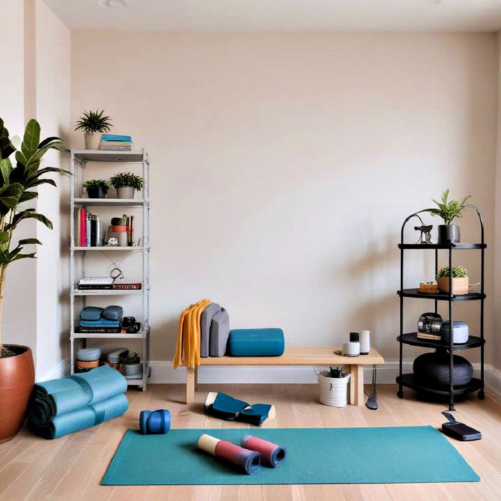 make a versatile space with a fitness area