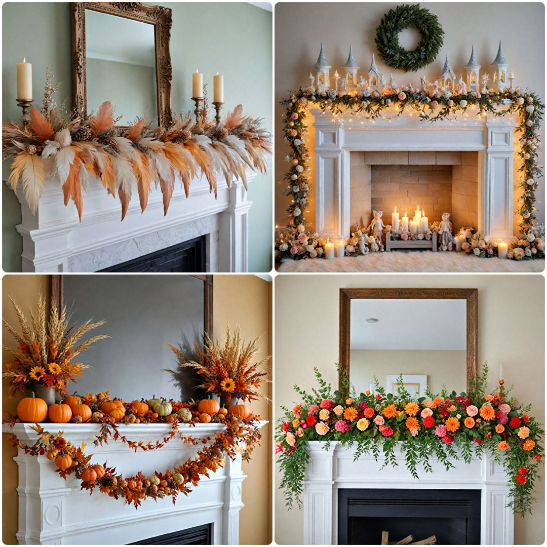 25 Fireplace Garland Ideas for Your Mantel
