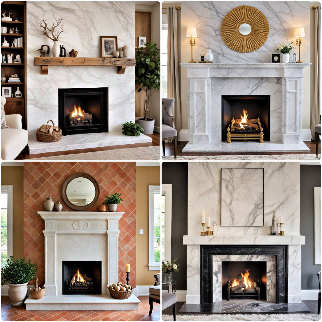 20 Marble Fireplaces for A Luxurious Touch