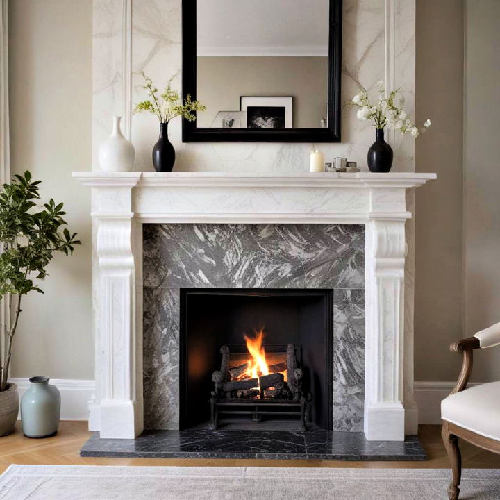 marble mantel fireplace