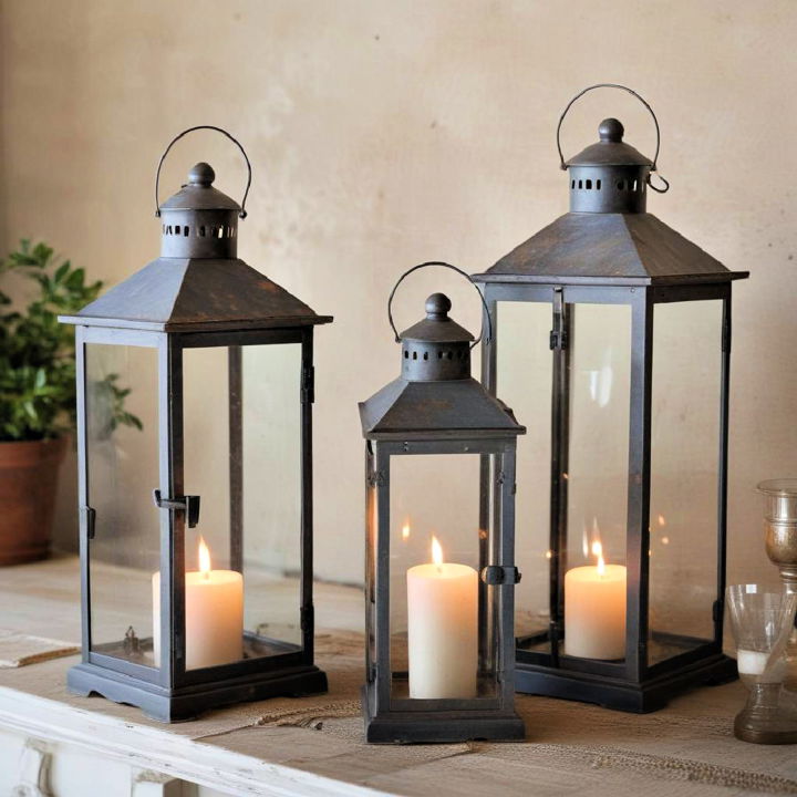 marine lanterns to add rustic touch