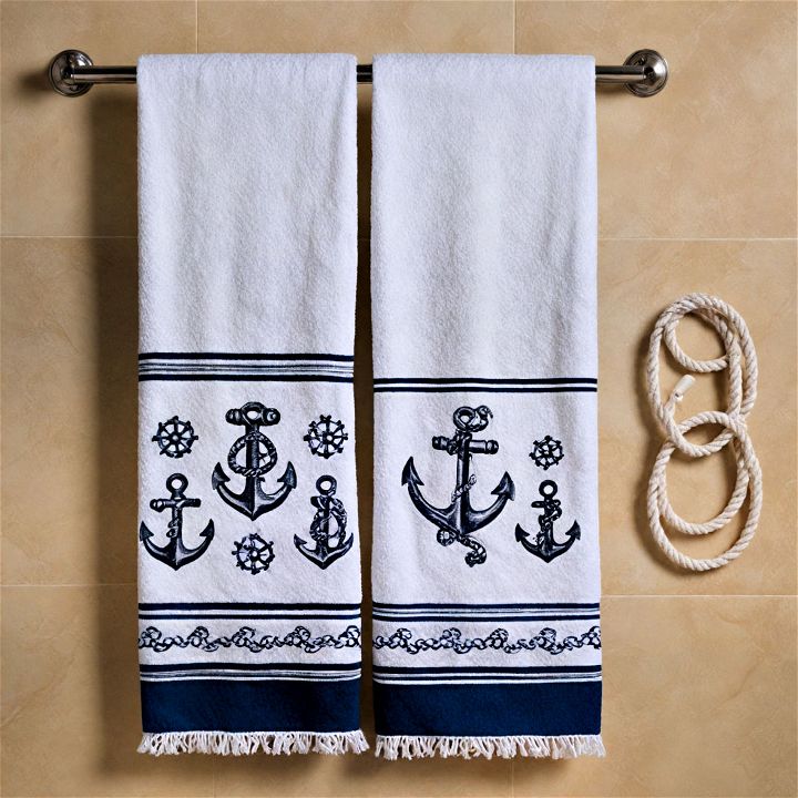 marine themed towels