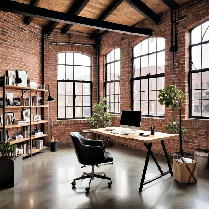 masculine loft office
