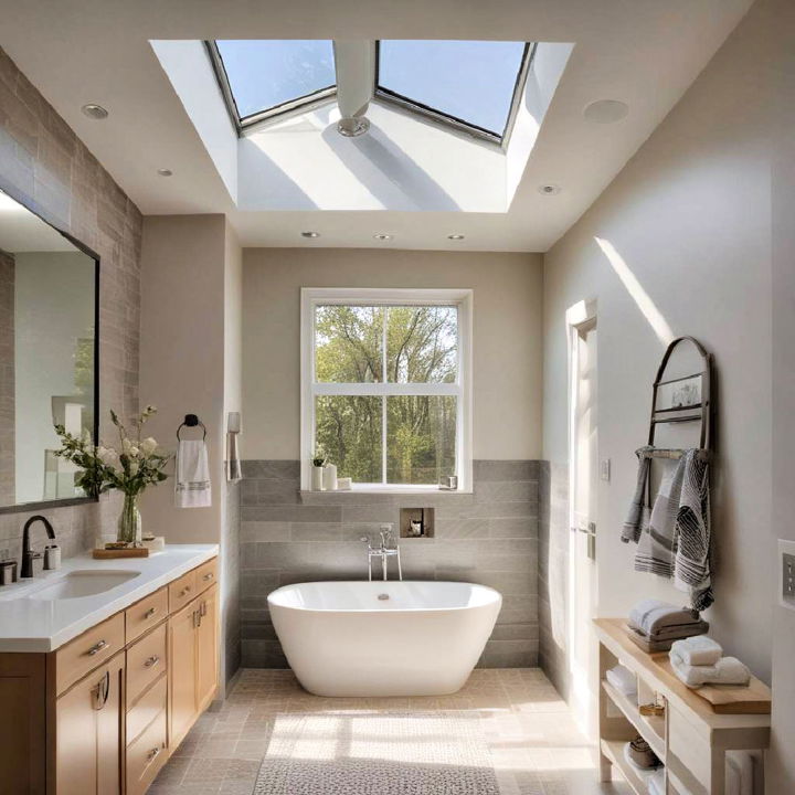 maximize natural light bathroom