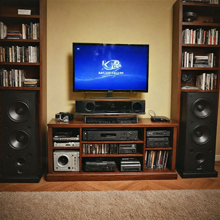 media console for music room