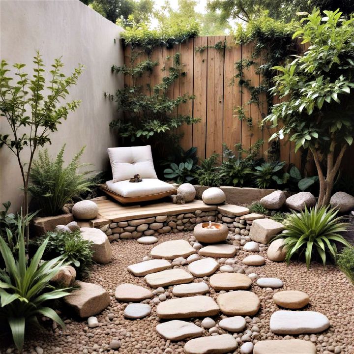 meditation corner in garden