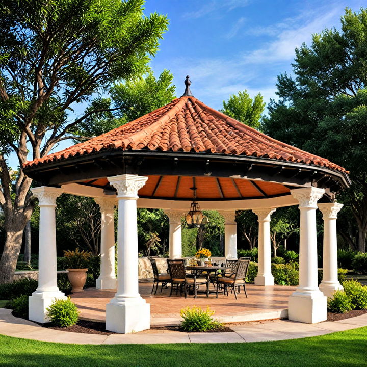 mediterranean style elegant gazebo