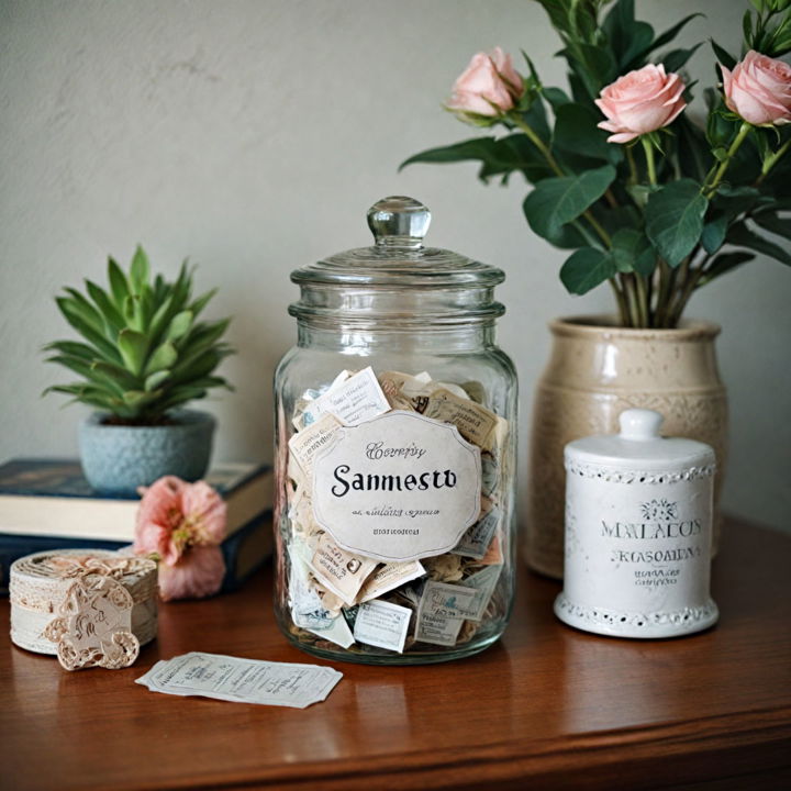 memory jar for dresser decor