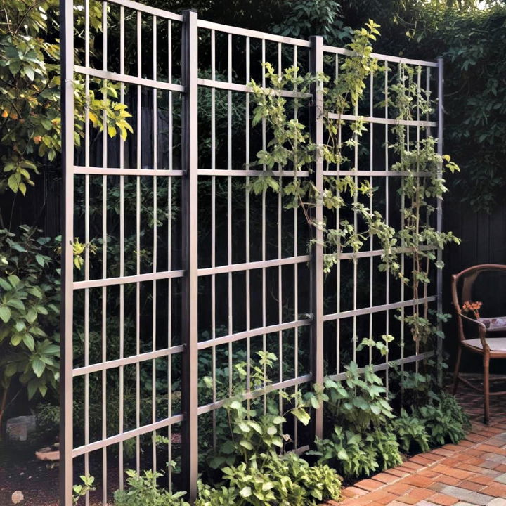 metal trellis ideal privacy solution
