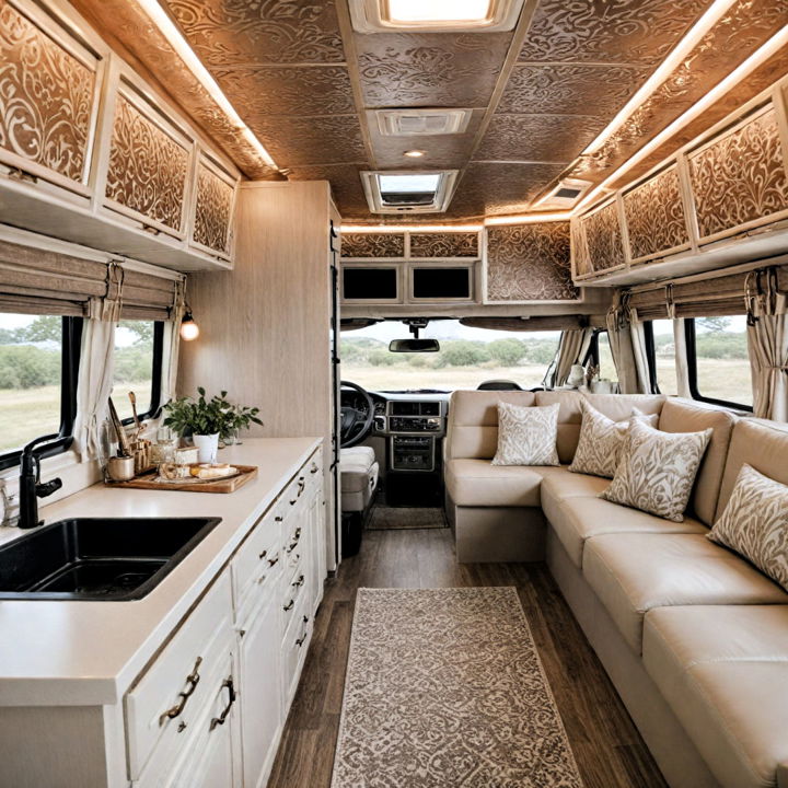 metallic accent wallpaper for rv