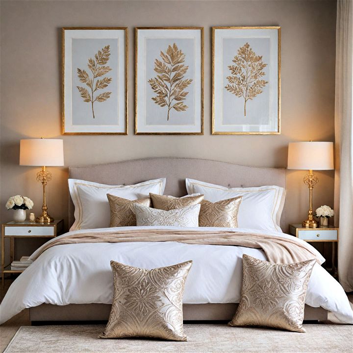 metallic accents room decorating