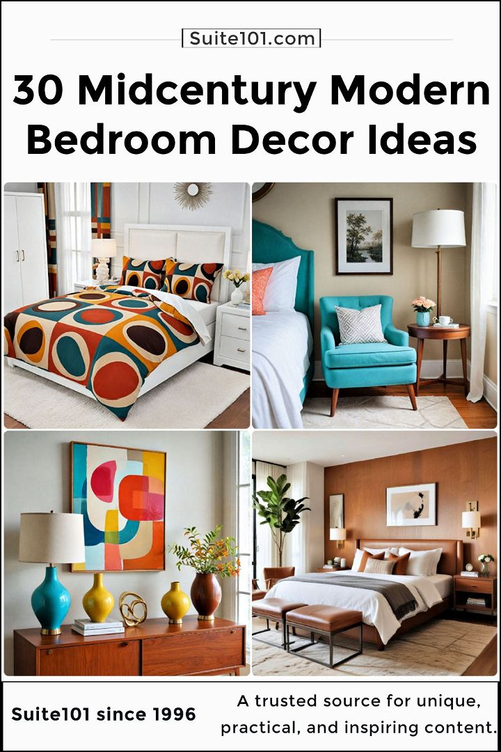 midcentury modern bedroom decorating ideas to copy