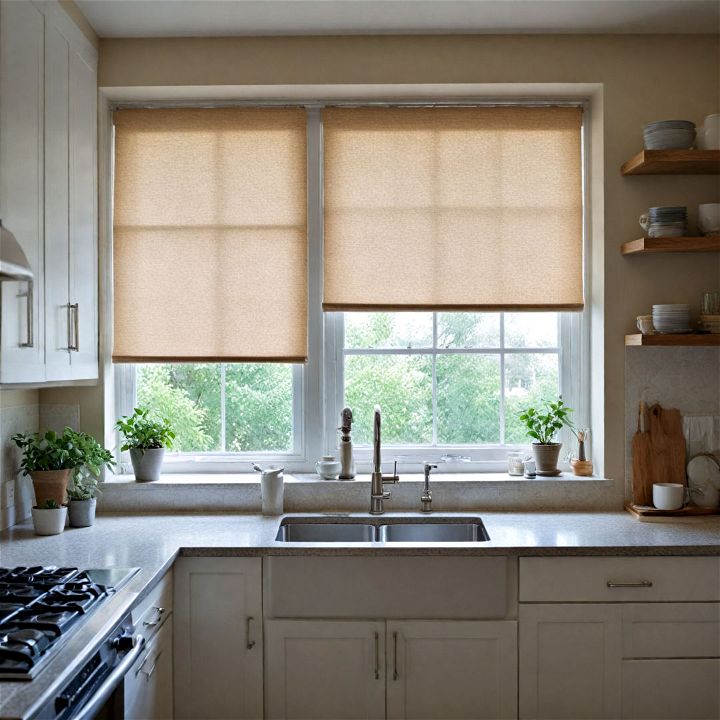 minimal window treatments for kitchen